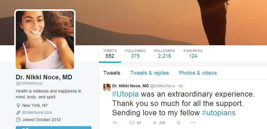 Dr. Nikki Noce MD DrNikkiNoce Twitter