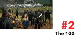 a blond girl leads a group of warriors