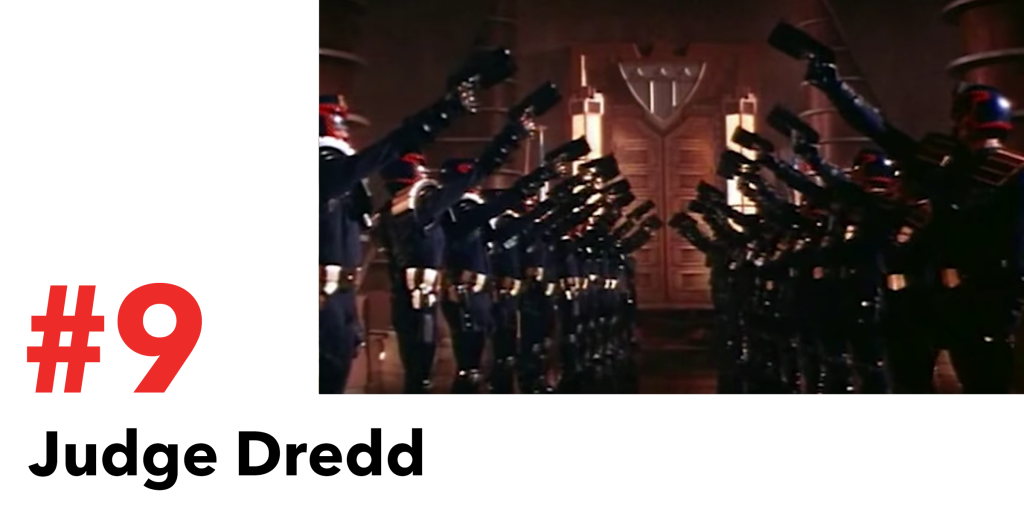 Post Apocalyptic scene from Judge Dredd the Movie.