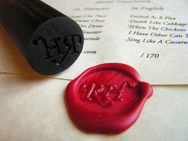 a letter is sealed with wax