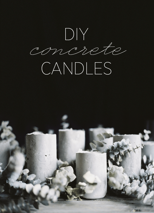 candle holders made out of concrete
