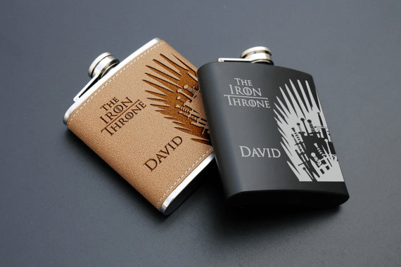 a pair of game of thrones flasks