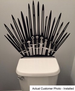 toilet iron throne decal