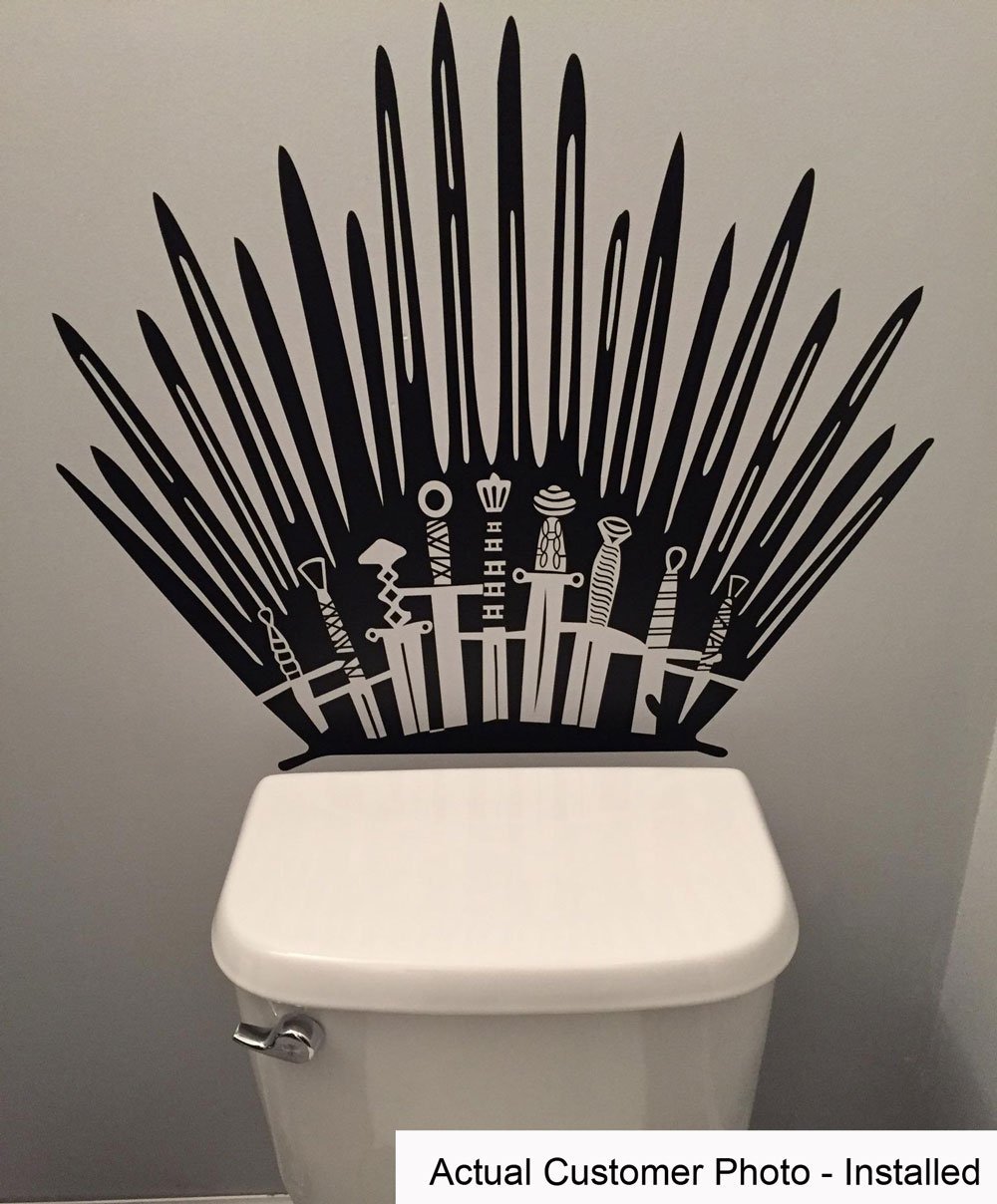 toilet iron throne decal