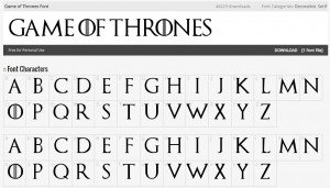 this font looks like the game of thrones show font