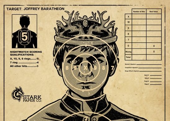 king joffrey as a gun target