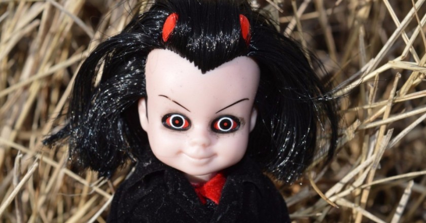 a creepy vampire doll