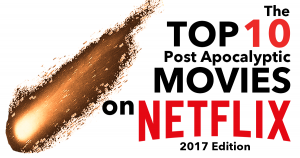 the top 10 movies on netflix banner with a comet