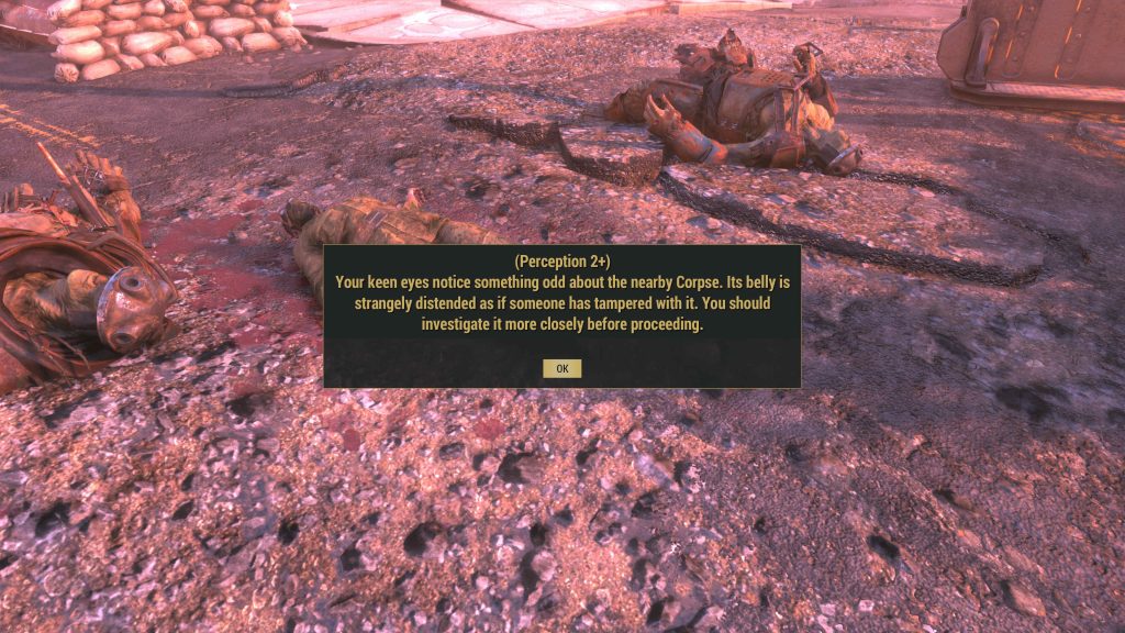 I notice something in fallout 76 because my perception stat is high