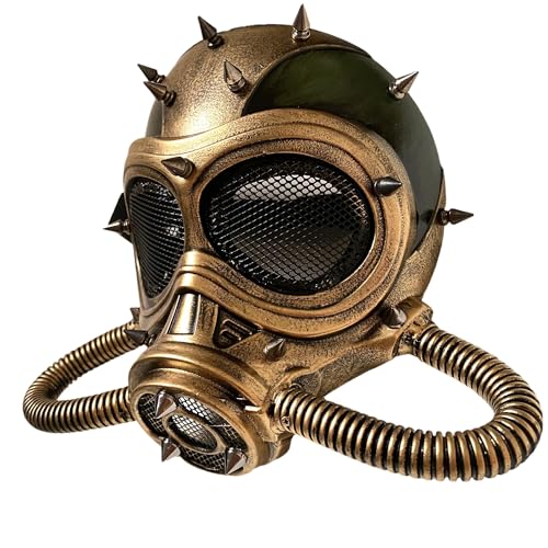 MasqStudio Halloween Costume Cosplay Steampunk Dress up Party Masquerade Gas Mask (Gold)