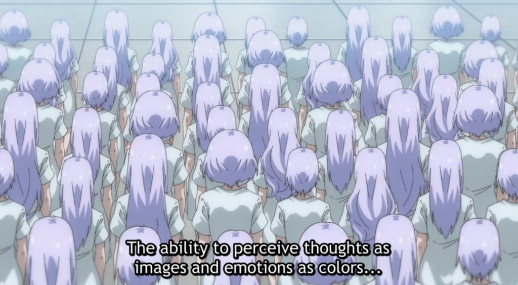Lots of purple-haired people
