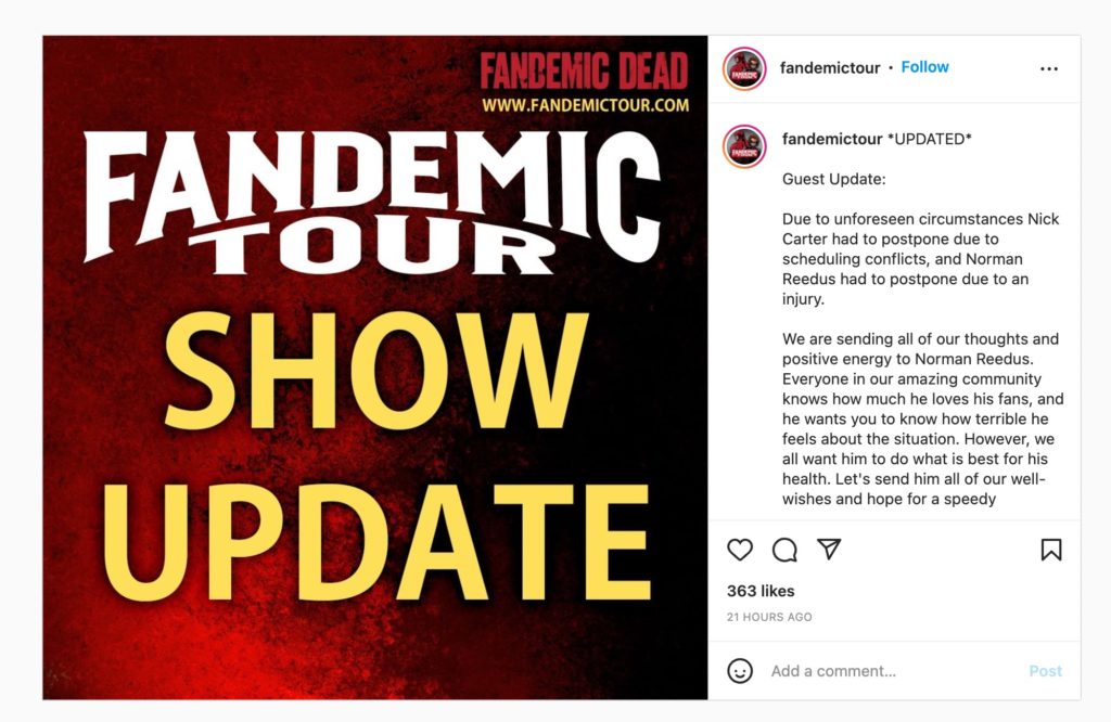 Fandemic Tour