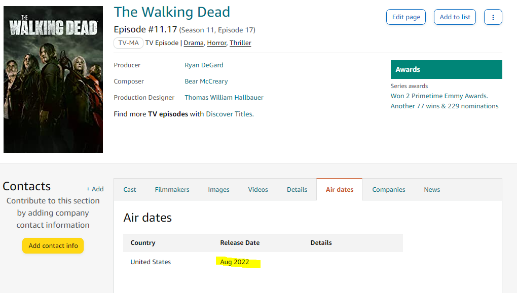 The Walking Dead Season 11 Episode 17