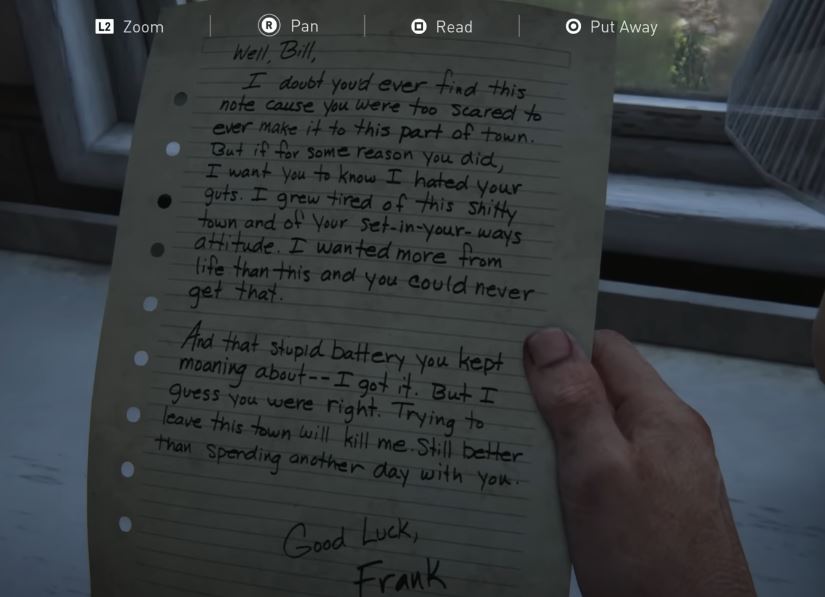 Frank's Letter to bill