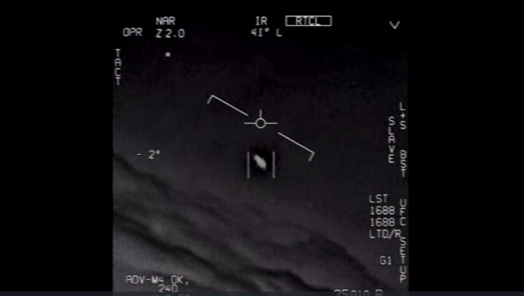 Still from a Pentagon UFO video