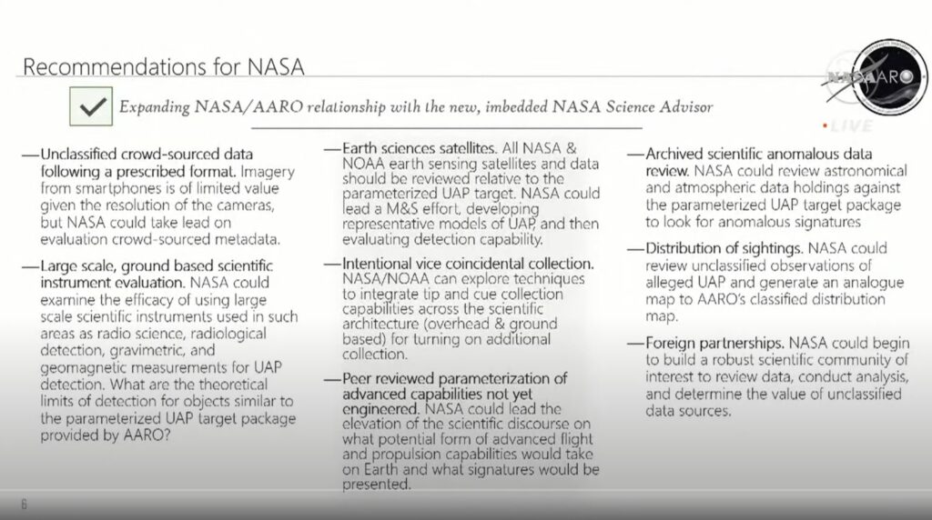 NASA UAP task force meeting