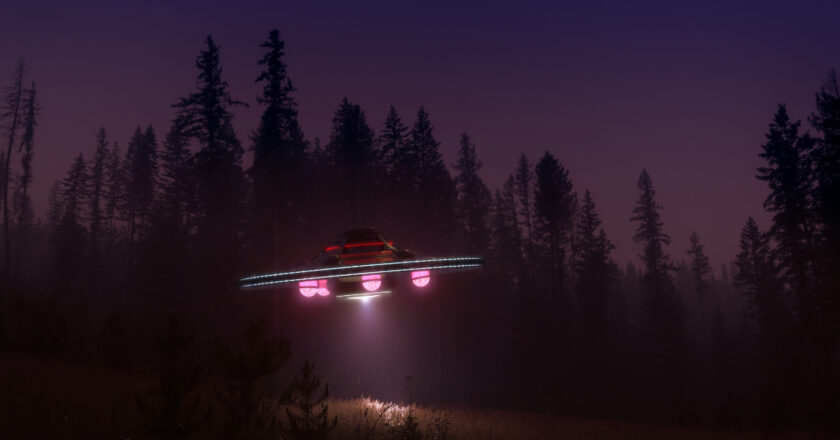 Illustration of what a UFO might look like (Canva)