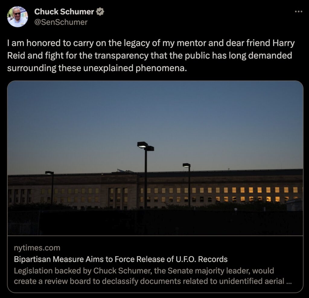 Sen. Schumer tweet