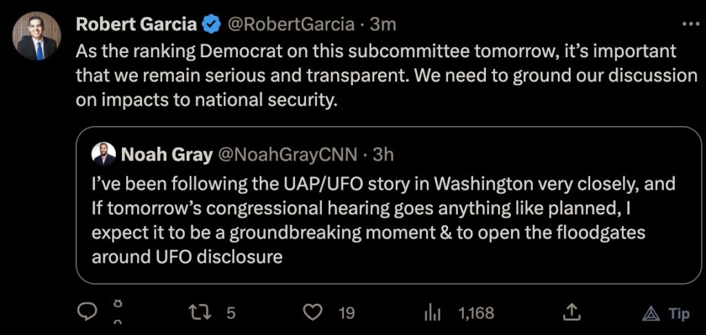 Rep. Robert Garcia tweet