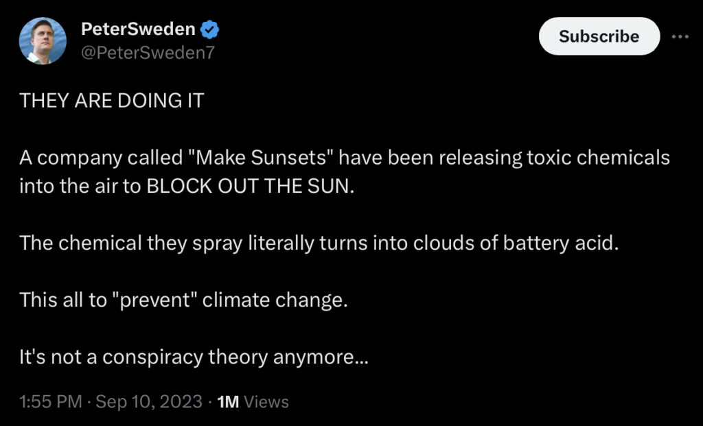 Make Sunsets Chemicals
