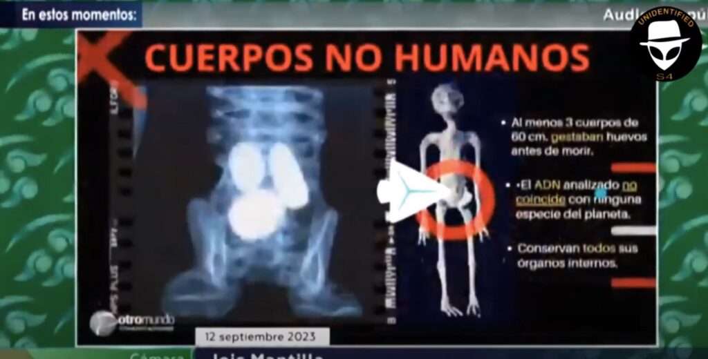 Screenshot from Mexico Congress UAP hearings (YouTube)