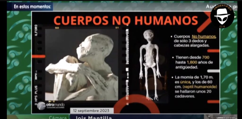 Screenshot from Mexico Congress UAP hearings (YouTube)