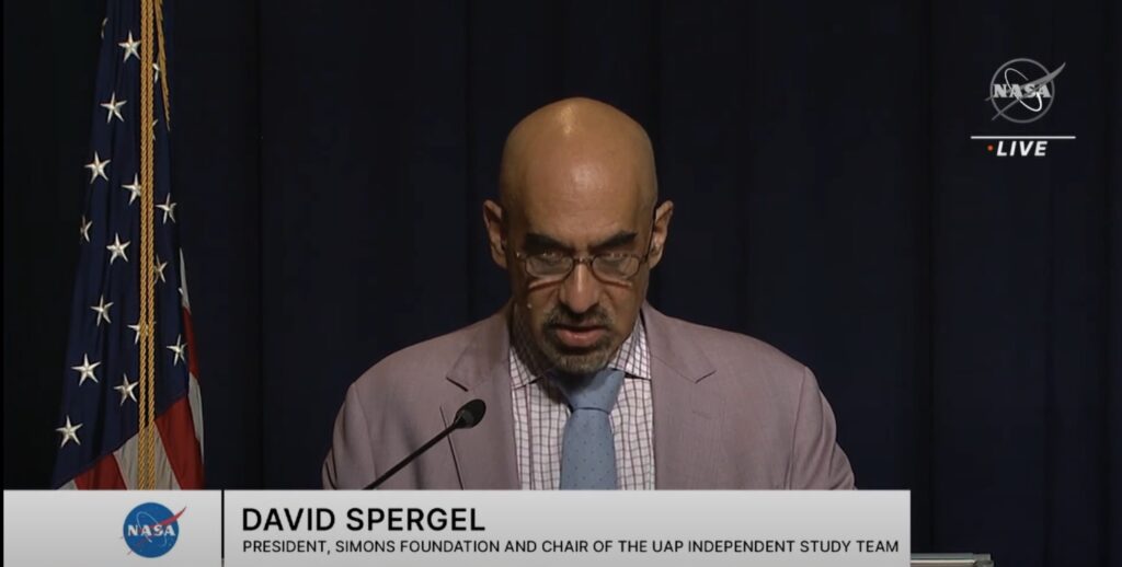 David Spergel at the UAP press conference (YouTube)