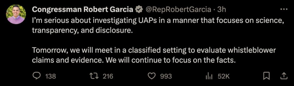 Rep. Garcia on X (formerly Twitter.)
