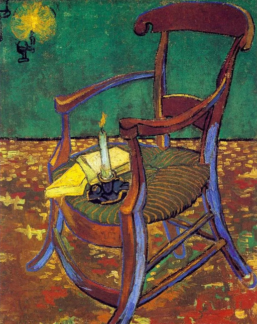 Gauguin’s Chair by Vincent van Gogh (1853–1890), Arles, November 1888 (oil on canvas, 90.5 cm x 72.7 cm) Van Gogh Museum, Amsterdam (Vincent van Gogh Foundation)