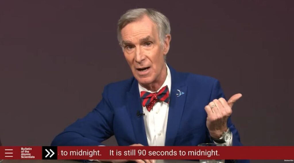Bill Nye Doomsday Clock
