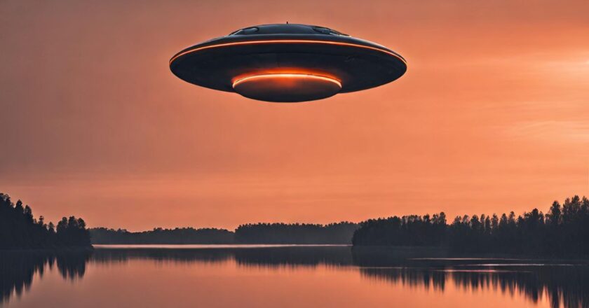 An illustration of what a UFO might look like, created by Canva AI.