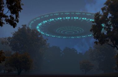 A Canva depiction of what a UFO might look like.